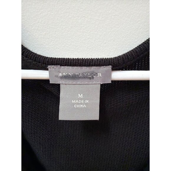 Ann Taylor Black Sleeveless Cowl Neck Midi Dress Size M - Picture 2 of 2